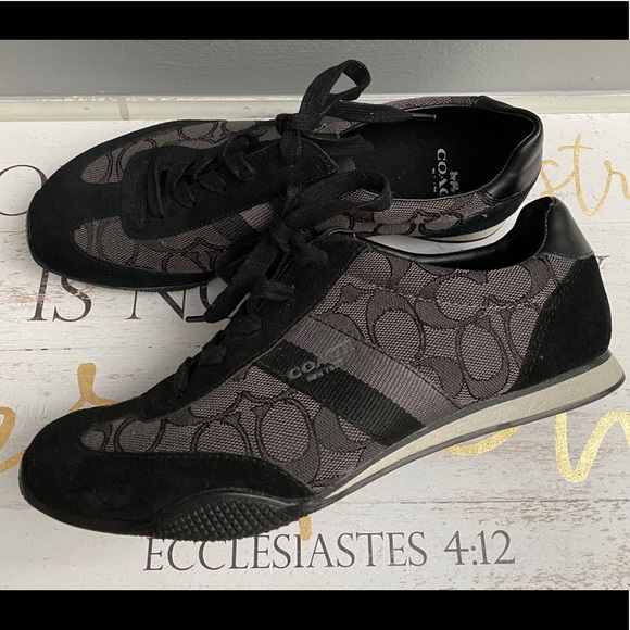 Coach Shoes - Coach Signature sneaker! SZ 7.5! Black & Gray!